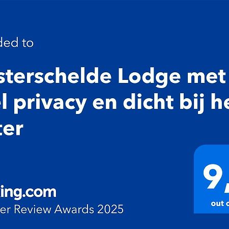 Oosterschelde Lodge Met Veel Privacy En Dicht Bij Het Water Scherpenisse Kültér fotó